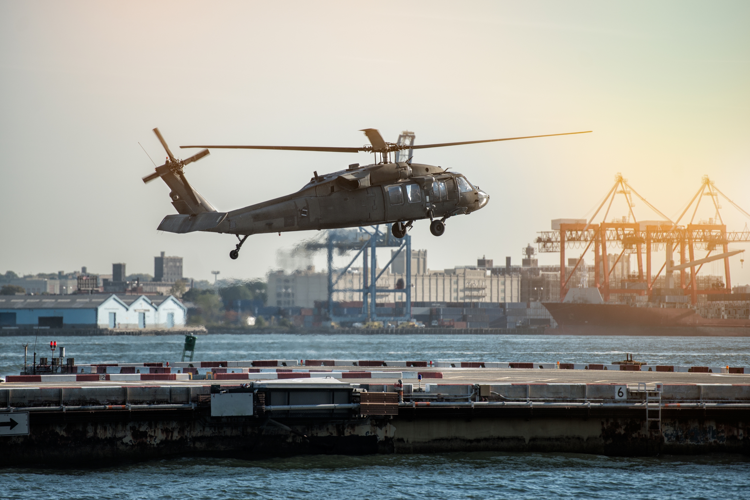 helicopter taking off