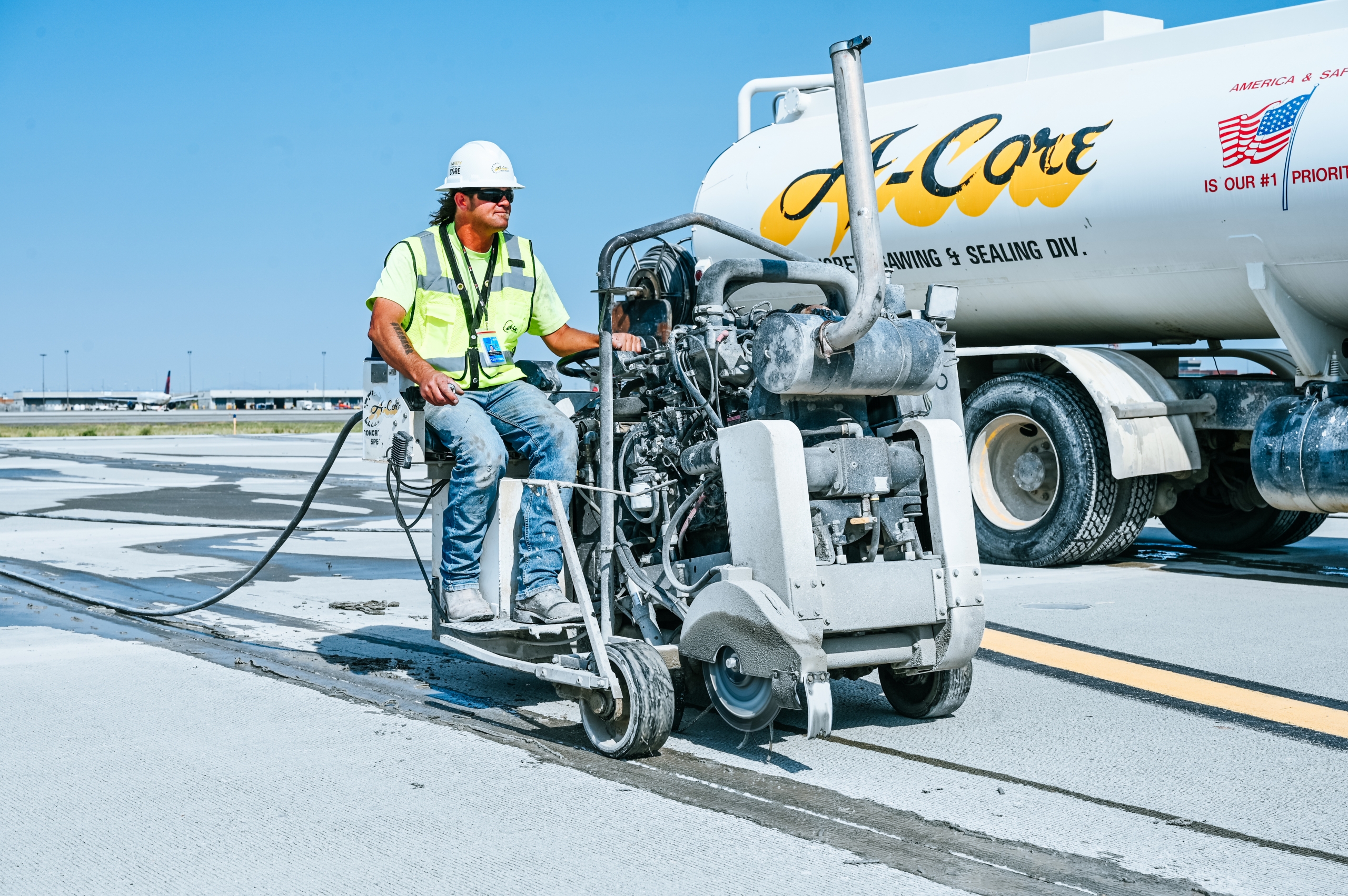 concrete specialist working on the highway 2