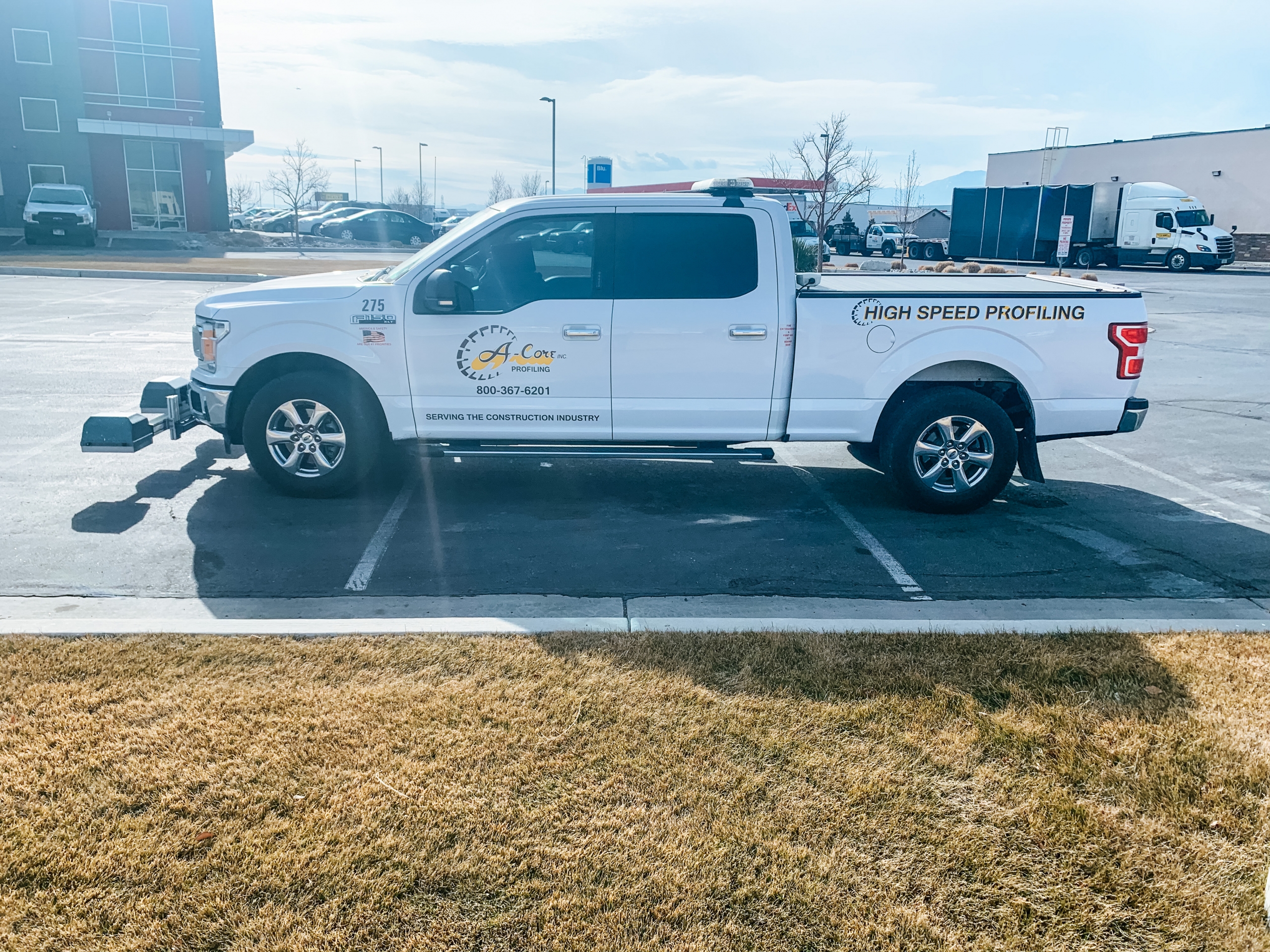 a-core concrete specialist company truck